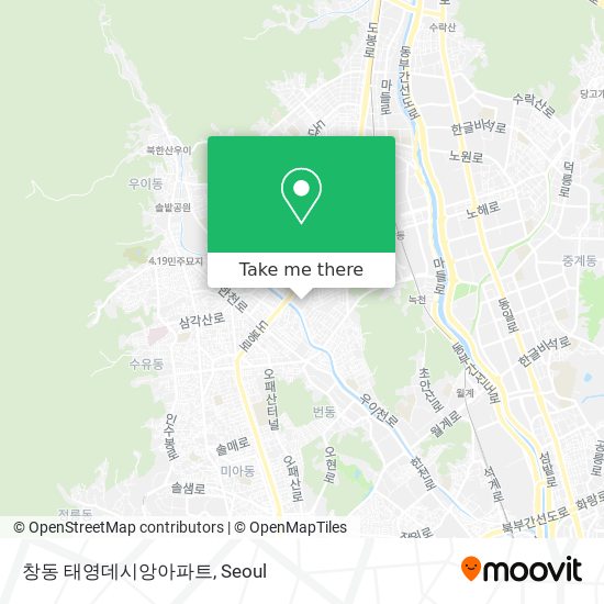 창동 태영데시앙아파트 map