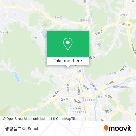 생명셈교회 map