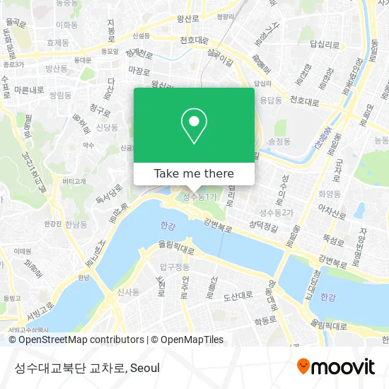 성수대교북단 교차로 map