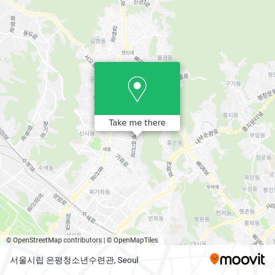 서울시립 은평청소년수련관 map