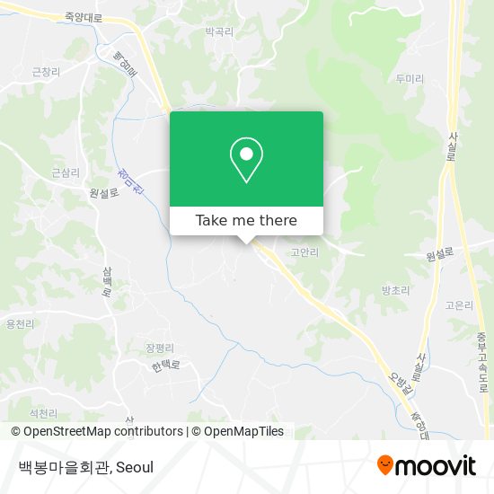 백봉마을회관 map