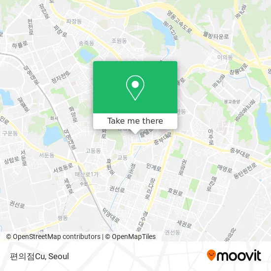 How to Get to 편의점Cu in 수원시, 경기도 by Bus or Subway?