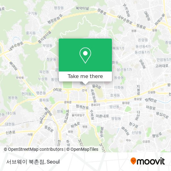 서브웨이 북촌점 map