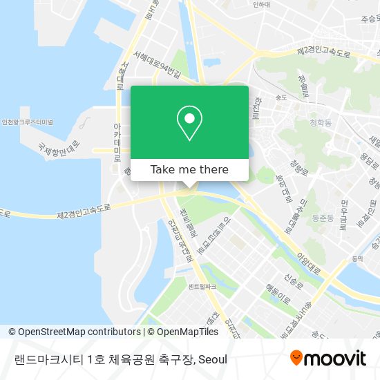 랜드마크시티 1호 체육공원 축구장 map