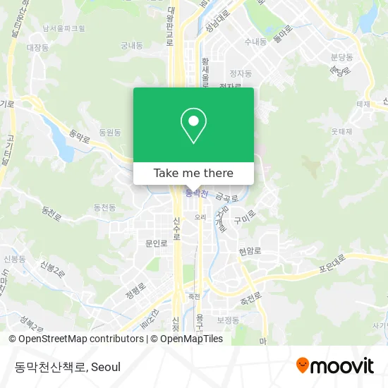동막천산책로 map