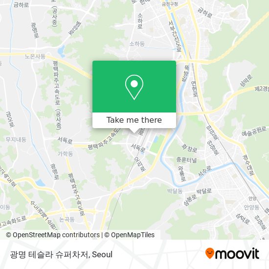 광명 테슬라 슈퍼차저 map