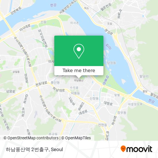 하남풍산역 2번출구 map