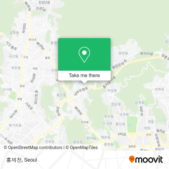 홍제천 map