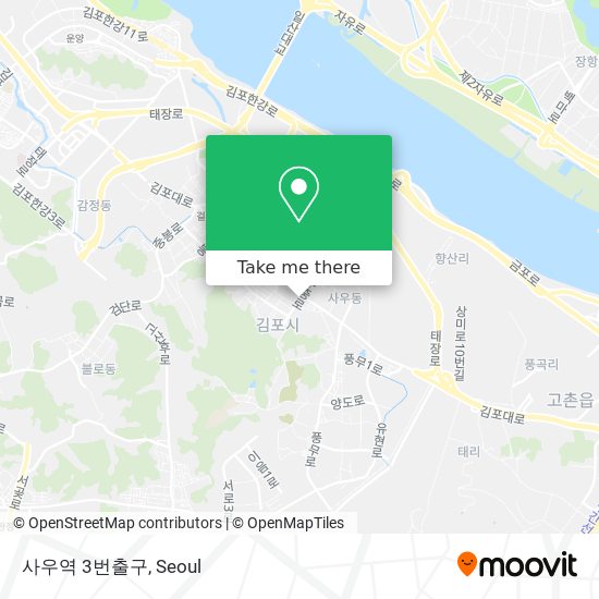 사우역 3번출구 map