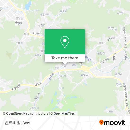 초록화원 map