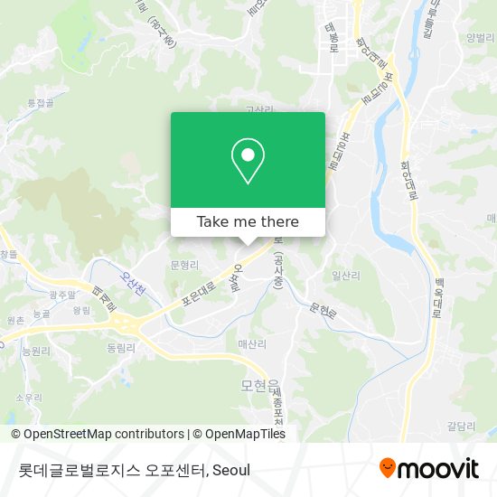 롯데글로벌로지스 오포센터 map