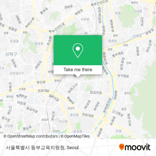 서울특별시 동부교육지원청 map