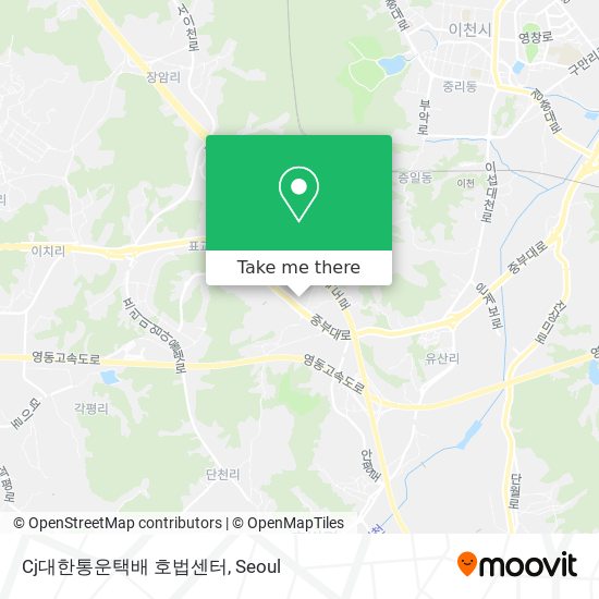 Cj대한통운택배 호법센터 map