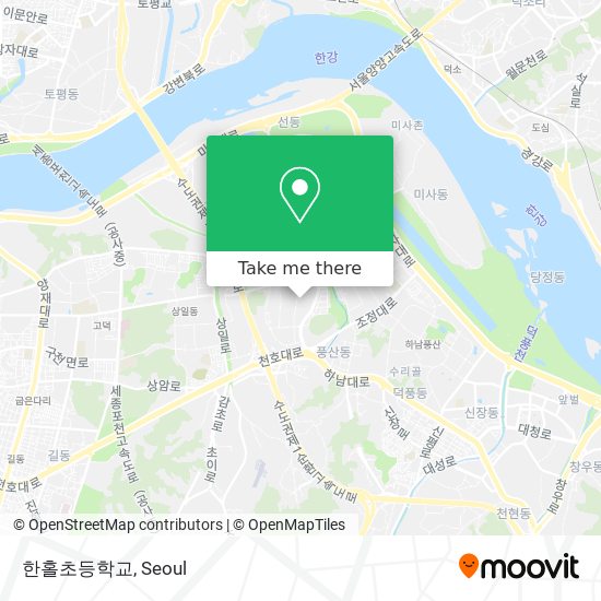 한홀초등학교 map