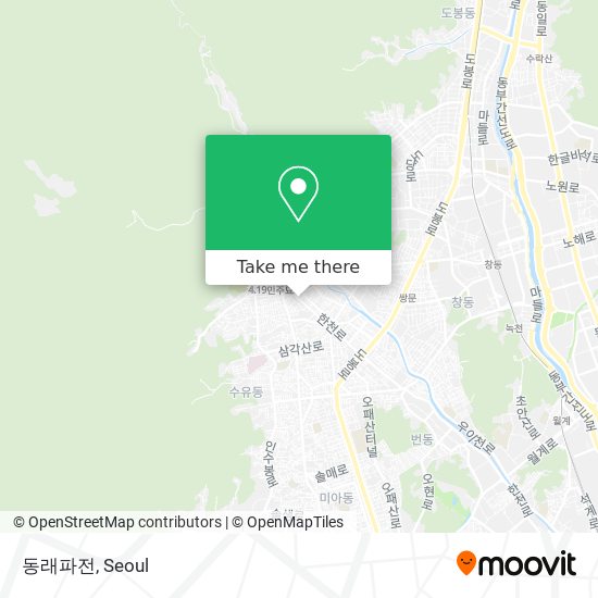 동래파전 map