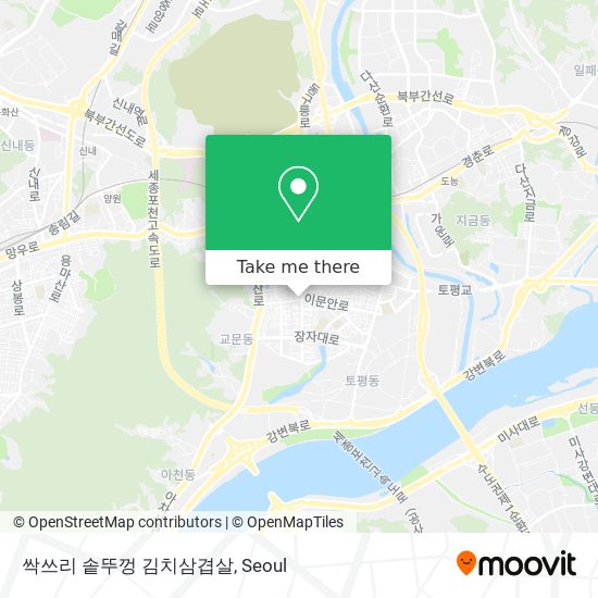 싹쓰리 솥뚜껑 김치삼겹살 map