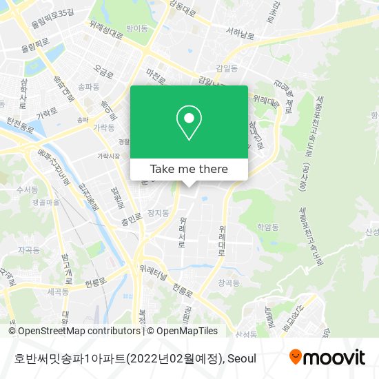 호반써밋송파1아파트(2022년02월예정) map