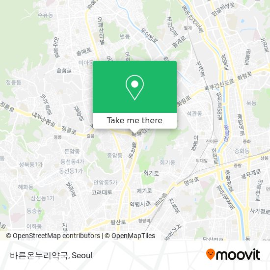 바른온누리약국 map
