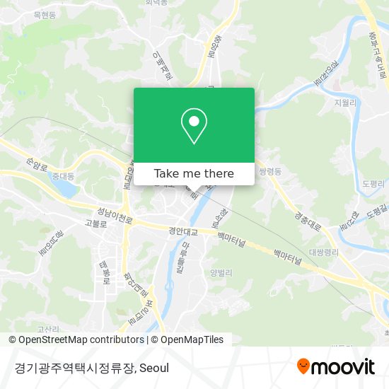 경기광주역택시정류장 map