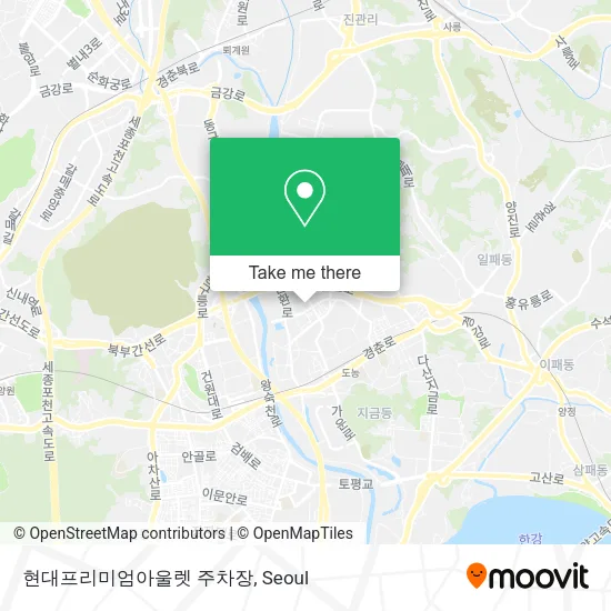 현대프리미엄아울렛 주차장 map