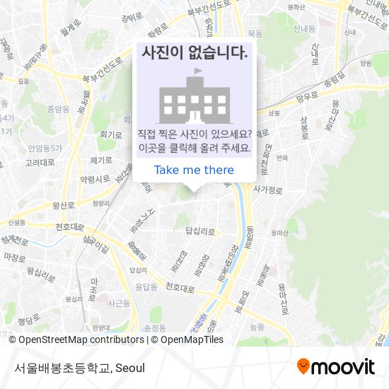 서울배봉초등학교 map