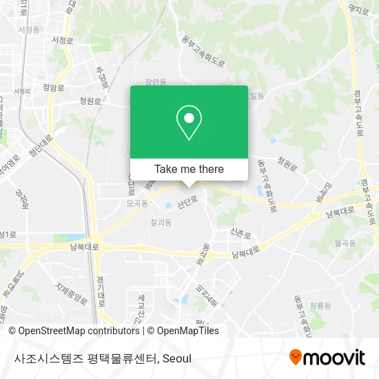 사조시스템즈 평택물류센터 map