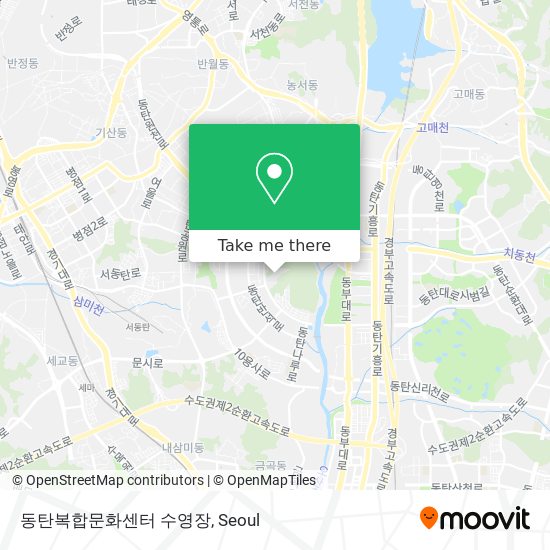 동탄복합문화센터 수영장 map