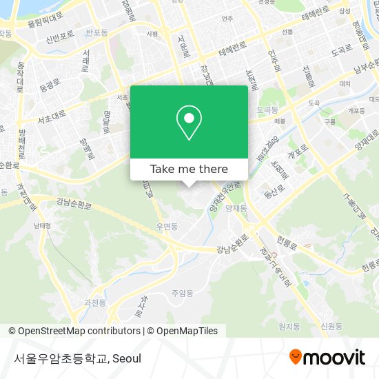 서울우암초등학교 map