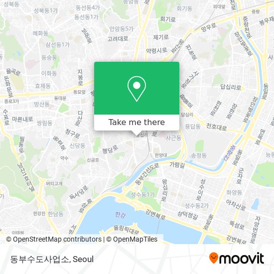 동부수도사업소 map