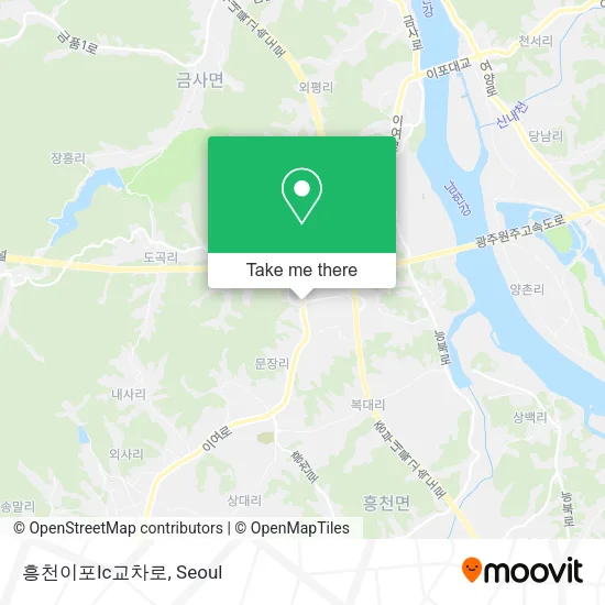 흥천이포Ic교차로 map