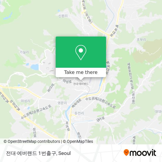 전대·에버랜드 1번출구 map