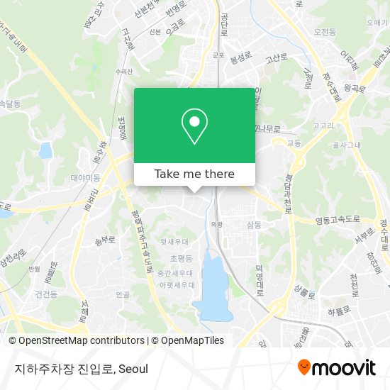 지하주차장 진입로 map