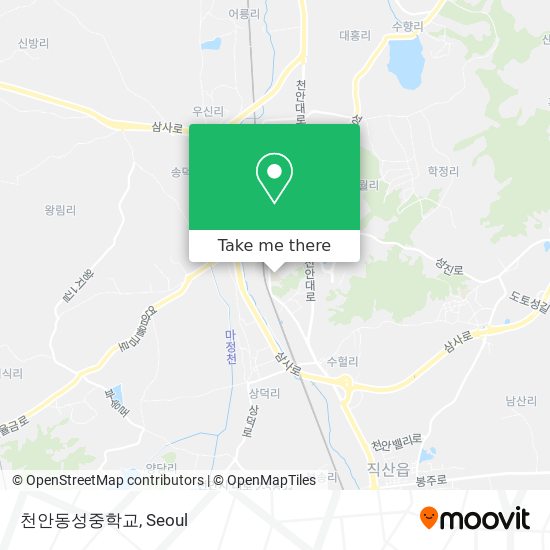 천안동성중학교 map