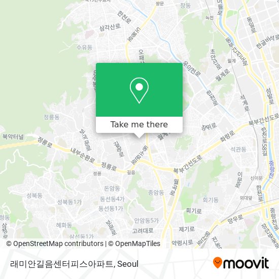 래미안길음센터피스아파트 map