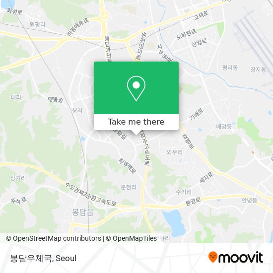 봉담우체국 map