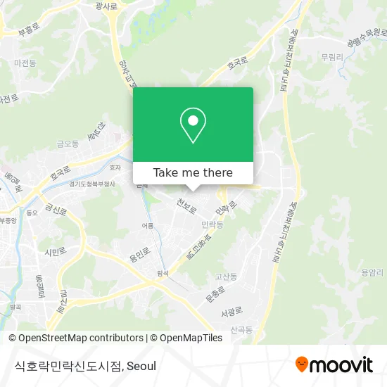 식호락민락신도시점 map