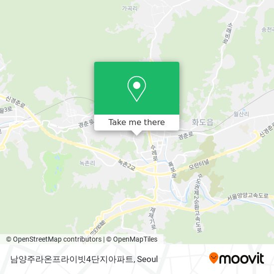 남양주라온프라이빗4단지아파트 map