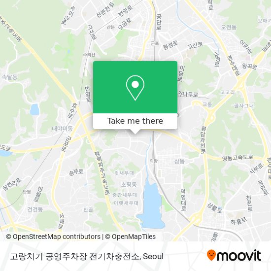 고랑치기 공영주차장 전기차충전소 map
