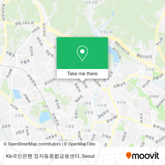 Kb국민은핸 정자동종합금융센터 map
