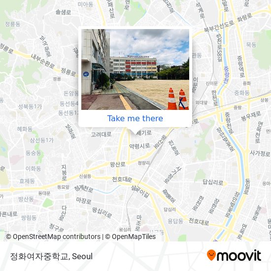 정화여자중학교 map
