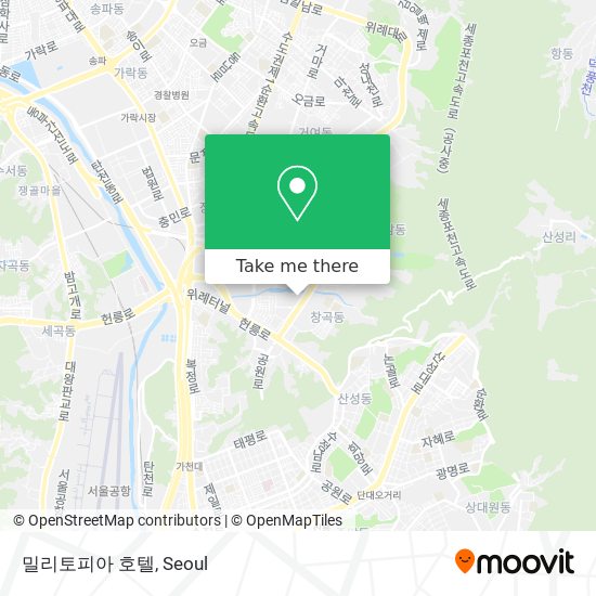 밀리토피아 호텔 map