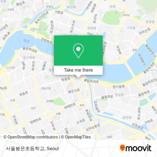 서울봉은초등학교 map