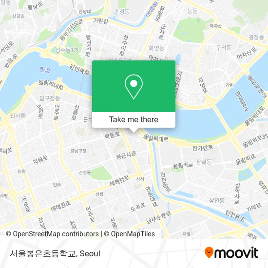 서울봉은초등학교 map
