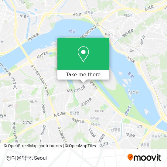 정다운약국 map