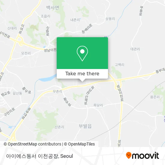 아이에스동서 이천공장 map