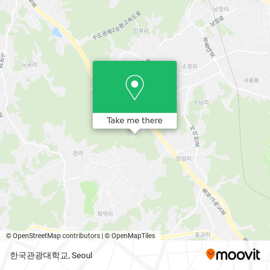 한국관광대학교 map