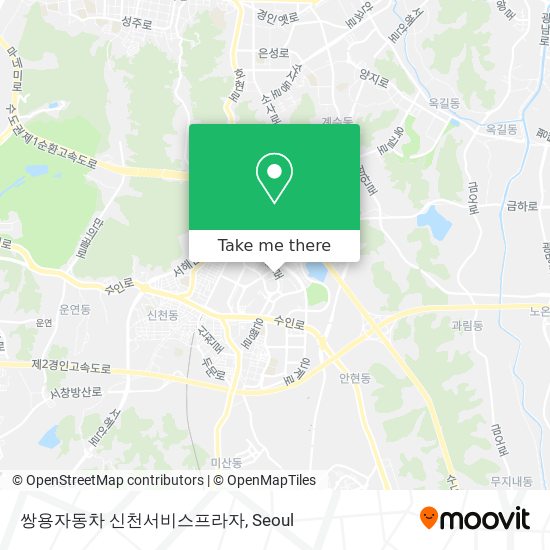 쌍용자동차 신천서비스프라자 map