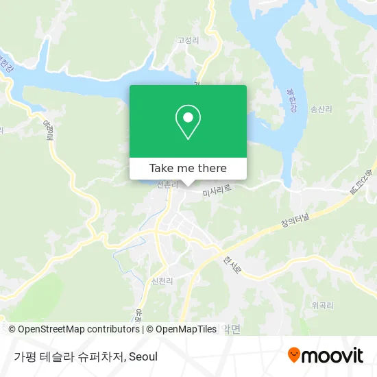가평 테슬라 슈퍼차저 map