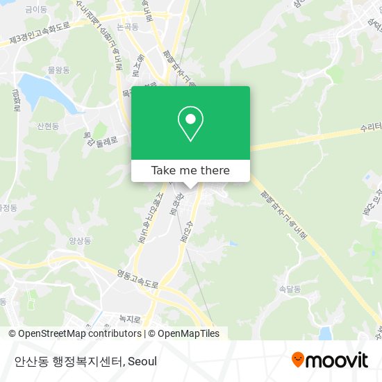 안산동 행정복지센터 map