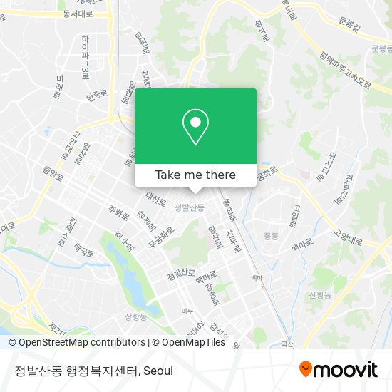 정발산동 행정복지센터 map